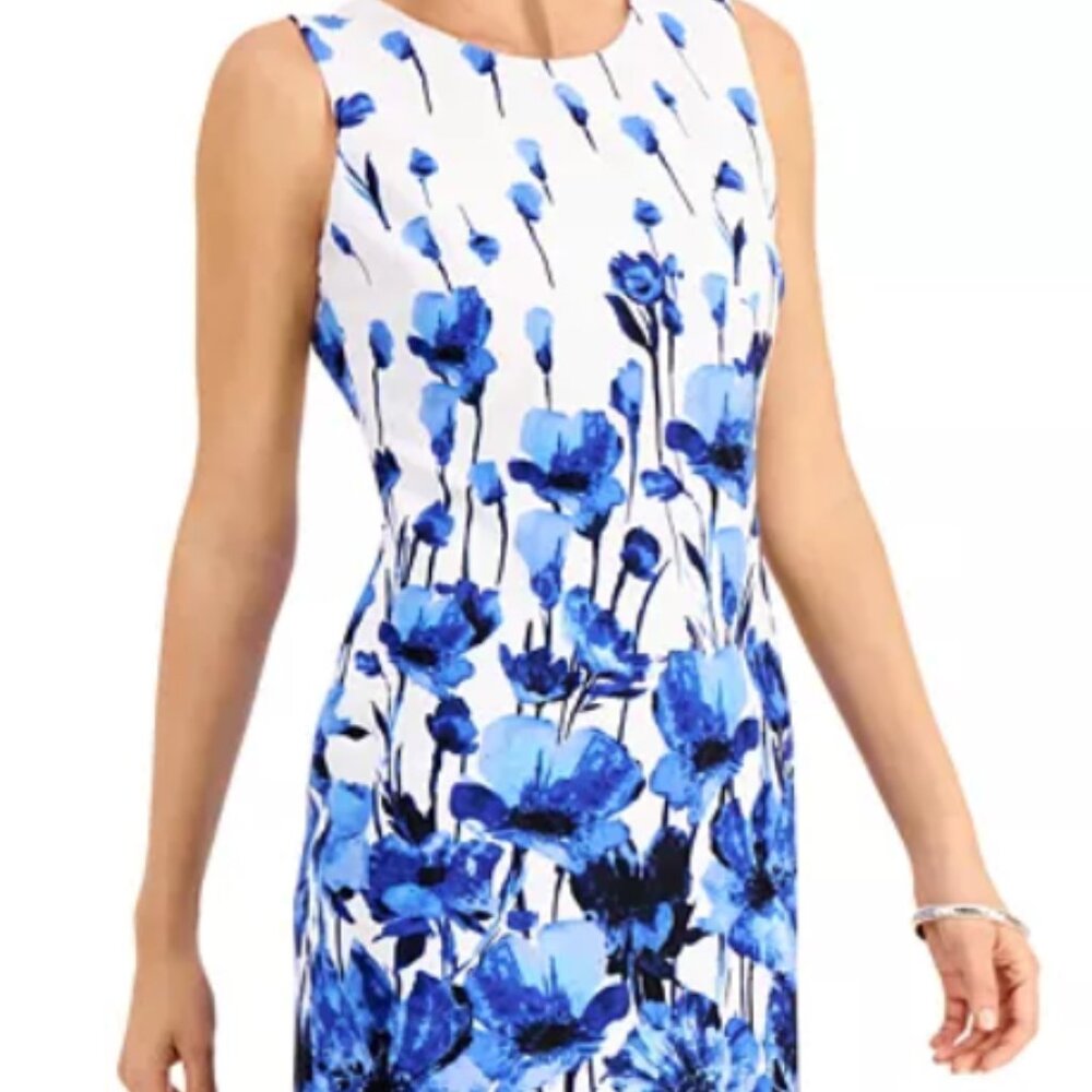 Kasper Floral-print Sheath Dress  Size 16
